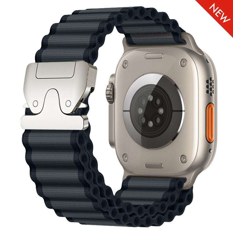 ไนลอนสายกีฬาสําหรับ Apple Watch 10 46/49/45/44/41 มม.42 มม.38 40 มม.ข้ามประเทศ Breathable Man Correa iWatch Series 10 Ultra 2 SE 9 8 6 7 5 3 4