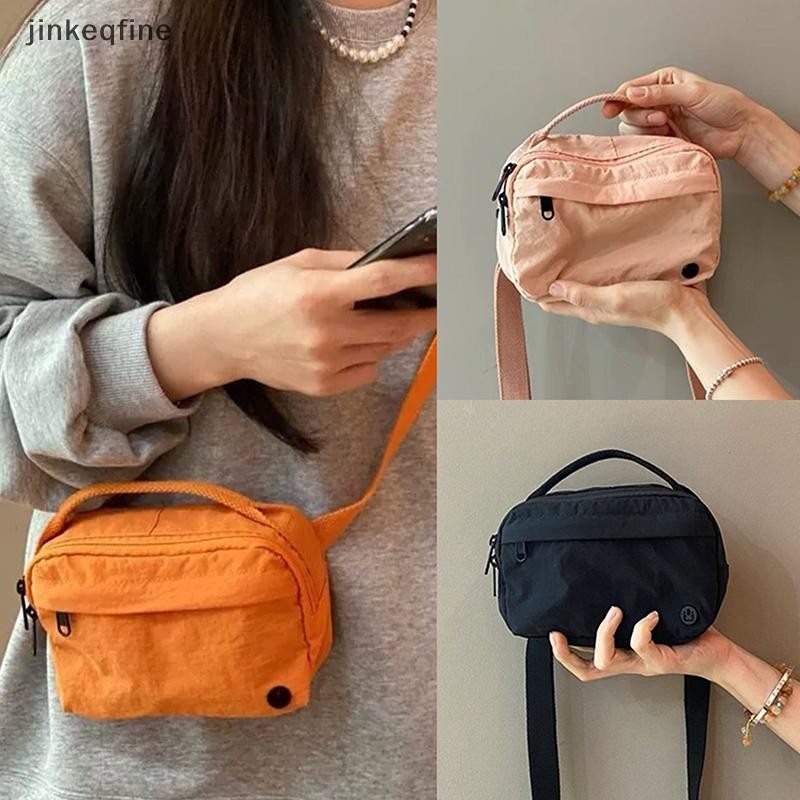 KTH Fashion Nylon Square Bag กระเป๋าผ้าแคนวาสน้ําหนักเบา Casual Versatile Shoulder Messenger Mobile Phone Bag Hot