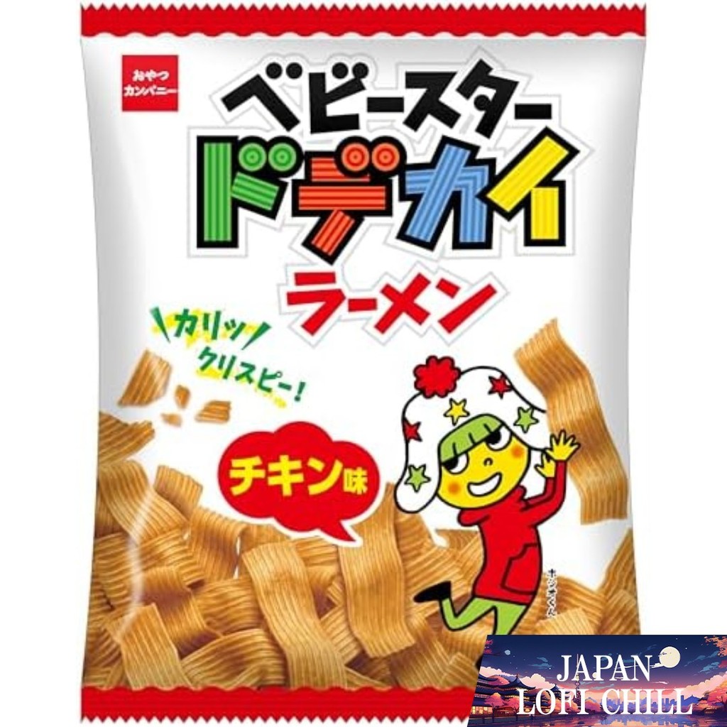 BABY STAR Dodekai Ramen Chicken Flavor 68g x 12 bags – ขนมญี่ปุ่นยอดนิยม เส้นใหญ่ กรอบ อร่อย พกพาสะด
