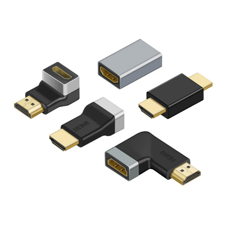 อะแดปเตอร์ที่รองรับ HDMI 90 270 องศามุมขวาชายหญิงแปลง 4K HD Connector สําหรับ HDTV PS4 Lptop กล่องทีวี HDMI