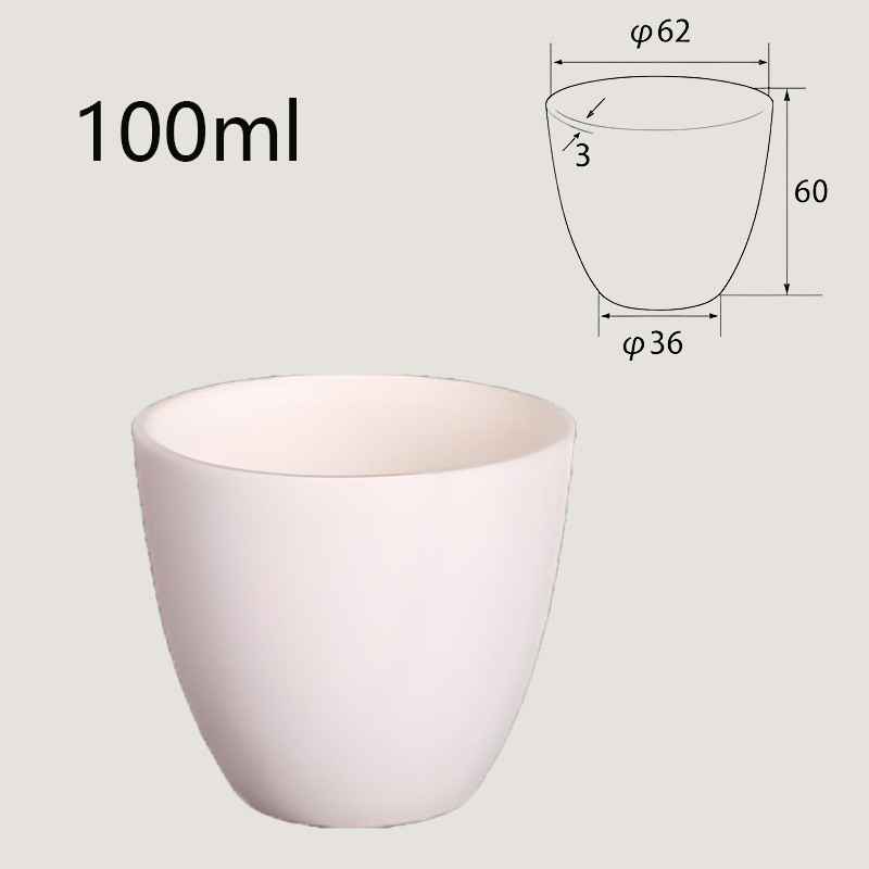 อลูมิเนียมออกไซด์ Crucible, 100ml-350ml, Corundum Crucible, ความบริสุทธิ์ 99%