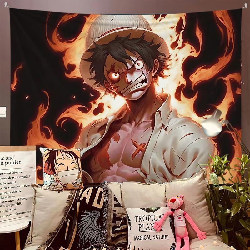 One Piece-หอพักนักศึกษาผ้าแขวนห้องสตูดิโอห้องนอนตกแต่งผนังผ้าพื้นหลัง