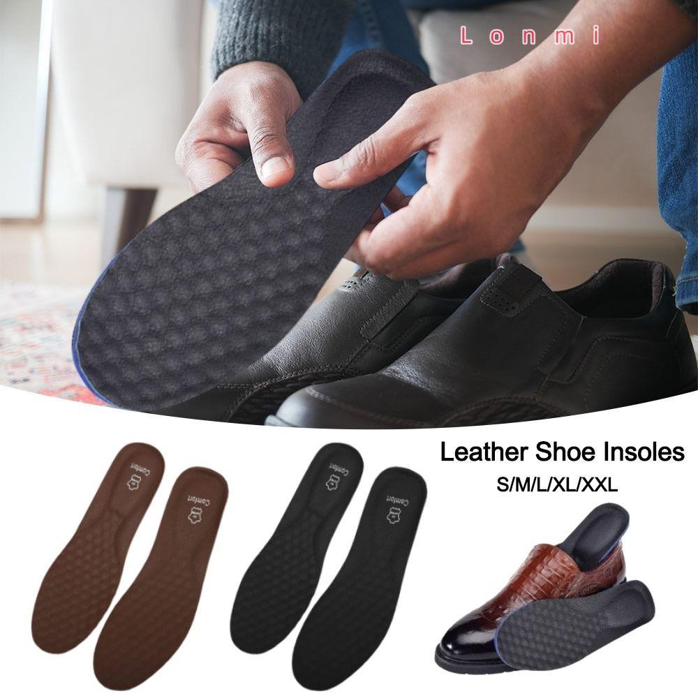 Lonmi 1 คู่รองเท้าหนัง Insoles, Arch สนับสนุน Deodorization Cowhide รองเท้า Pad, อัพเกรด Comfort Shock-absord Insole รองเท้าวิ่งใส่