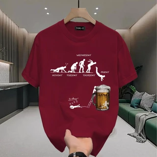 Basi💥พร้อมส่ง! เสื้อดำ เสื้อ oversize เสื้อผู้ชาย Alcohol program ผาคอตตอน 100% เสื้อยืดผู้ชาย เสื้อสตรีท คอกลม ใส่สบาย