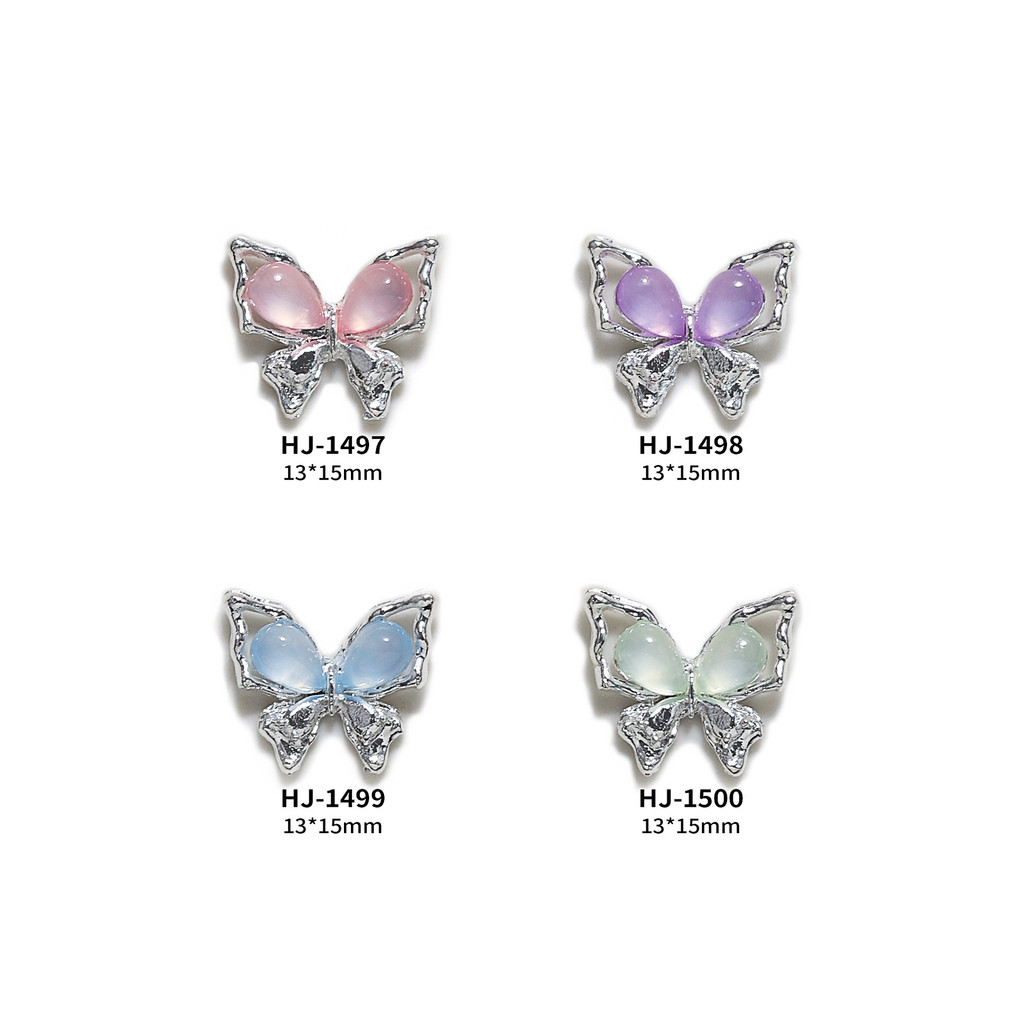 สติ๊กเกอร์ติดเล็บตกแต่งเล็บ Rhinestone ผีเสื้อเพชรแมว Eye Alloy 10 ชิ้น/20 ชิ้น KOUDAN - รูปที่ 4