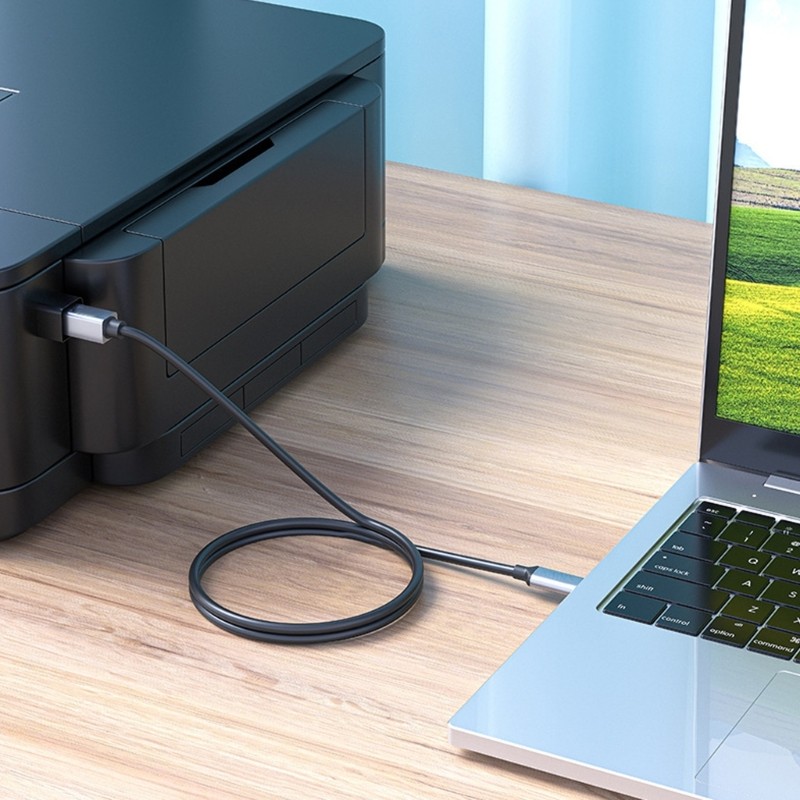 R* 3 28-6 56ft USB C ถึง USB B Data Cable สายเชื่อมต่อง่ายสําหรับเครื่องพิมพ์สแกนเนอร์