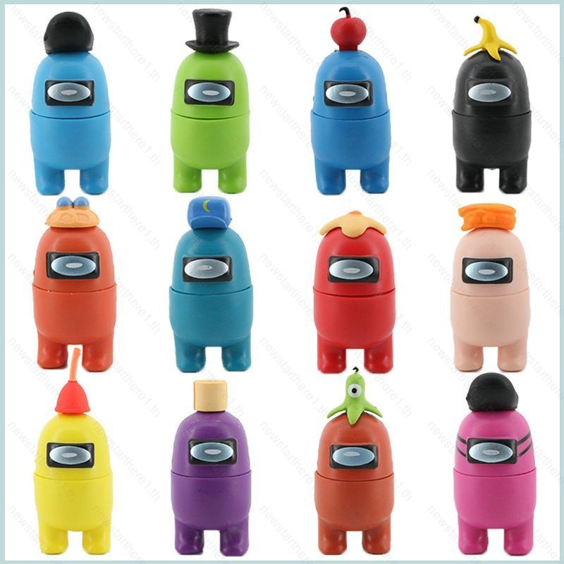 Kira 12pcs Among US Action Figure เกม Space Werewolf Kill ตุ๊กตาของเล่นเด็กเครื่องประดับรถของขวัญ