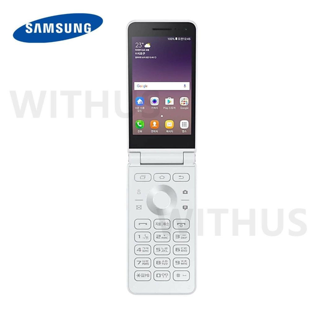Samsung Galaxy Folder 2 สีขาว G160N 2GB RAM 32GB ROM 8MP กล้อง 4G LTE Wifi android Flip สมาร์ทโฟน DS
