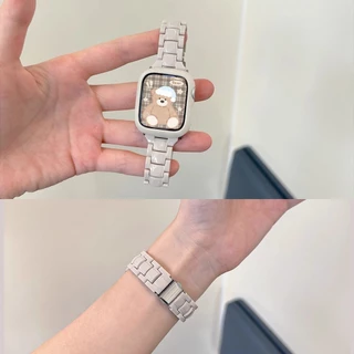 เคสซิลิโคนอ่อนนุ่มน่ารัก + สายเรซิ่นบางสําหรับ Xiaomi Redmi Watch 5 Active สร้อยข้อมือสาย Redmi Watch 5 Lite เปลี่ยนสายนาฬิกา