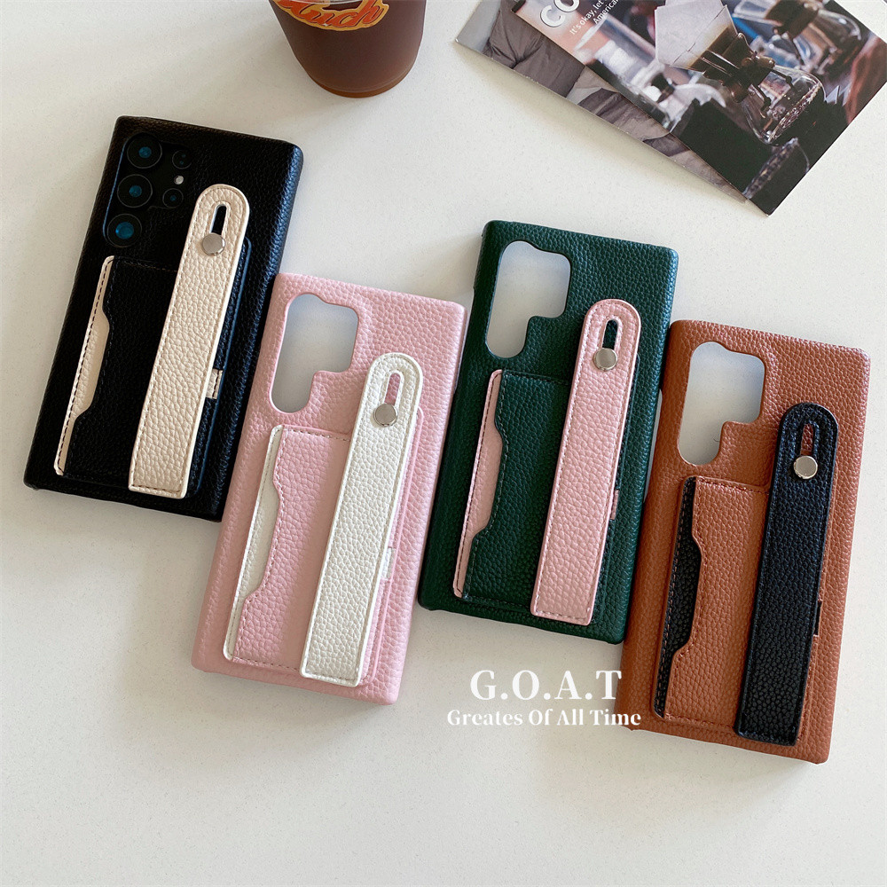 Goat ปลอกป้ายหนังกํามะหยี่ที่ทันสมัยและเรียบง่ายสําหรับ samsung S25 S24 S23 S22 S21 S20 ultra plus samsung Case ป้องกัน anti-drop ปกหลังกรณี