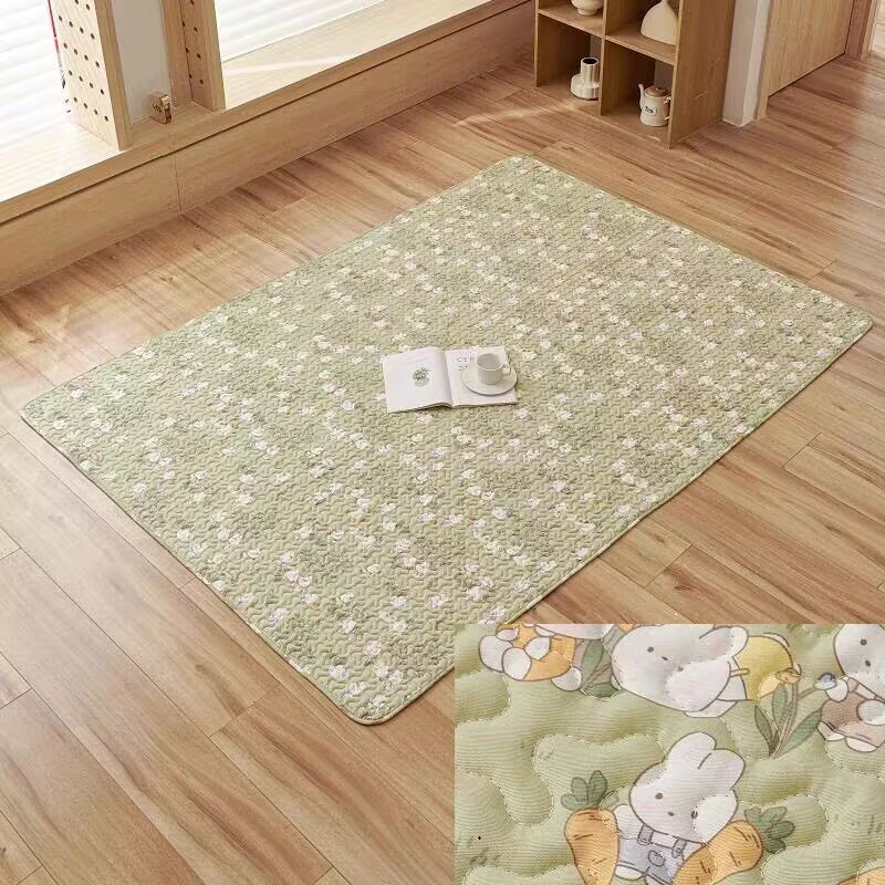 ผ้าฝ้าย Quilted พรมปูพื้นการ์ตูนสัตว์ Napping Slipcovers เด็ก Anti Collision Crawling Mat โซฟาอเนกประสงค์แผ่นป้องกันเฟอร์นิเจอร์ฝุ่น