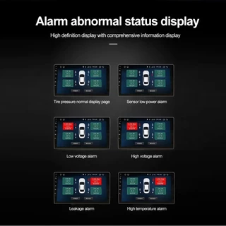ฟรี Usbusb Android Tpms รถความดันยางนาฬิกาปลุกระบบสําหรับรถยนต์เครื่องเล่น Android คําเตือนอุณหภูมิพร้อมเซ็นเซอร์สี่