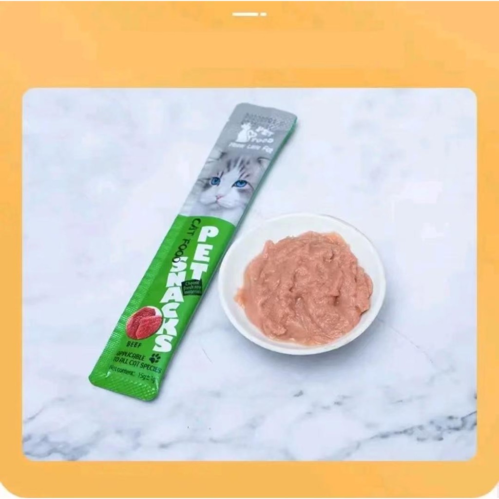 พร้อมส่ง! (50 ซอง) ขนมแมวเลีย อาหารเปียก อาหารเสริม แคลเซียม ขนมแมวเลีย 15 กรัม มี คละ4รสชาติ - รูปที่ 7