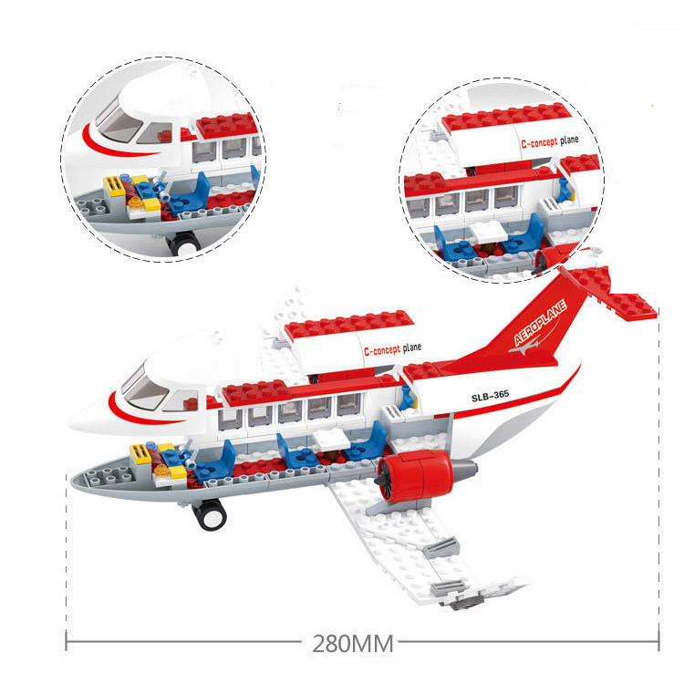 บล็อกตัวต่อ SLUBAN 463/335ชิ้น รูปเครื่องบิน  เสริมการพัฒนาสติปัญญาสำหรับเด็ก 
 - รูปที่ 6