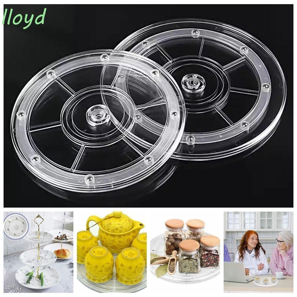Lloyd จานหมุนอะคริลิคใส หมุนได้ 360 องศา 360 องศา พลาสติกใส สําหรับวางเครื่องประดับ