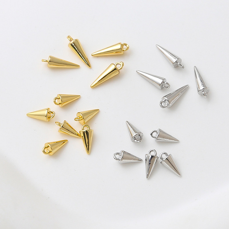 จี้ 14k Gold-packed Gold-plated Gold Awl diy สร้อยข้อมือสร้อยคอต่างหู Water Drop Tail Chain จี้อุปกร