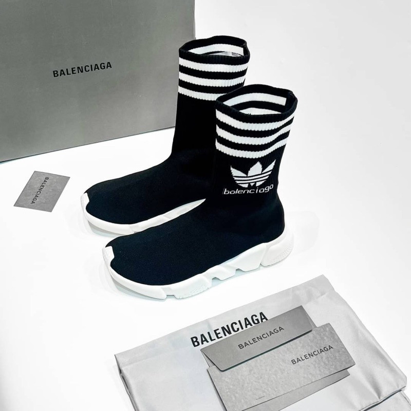 รองเท้าผู้หญิง/ผู้ชาย Balenciaga x adidas speed sneaker  งานดีสุด