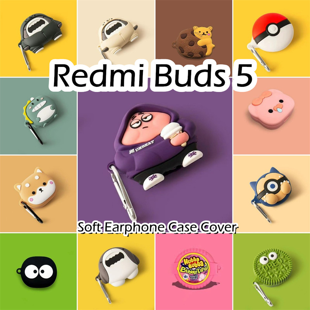 【Case Home】นําไปใช้กับ Redmi Buds 5 เคส Case เคสหูฟัง การ์ตูนน่ารัก ซิลิโคนนุ่ม เคส เคสหูฟัง