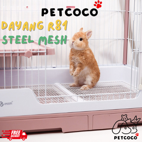 PetCoCoCo 🐾 กรงอ่างวัน R81 ตาข่ายเหล็ก | กรงกระต่าย Barbed อุปกรณ์เสริมสุทธิ Ruiyoujia 80/100 กรง Da