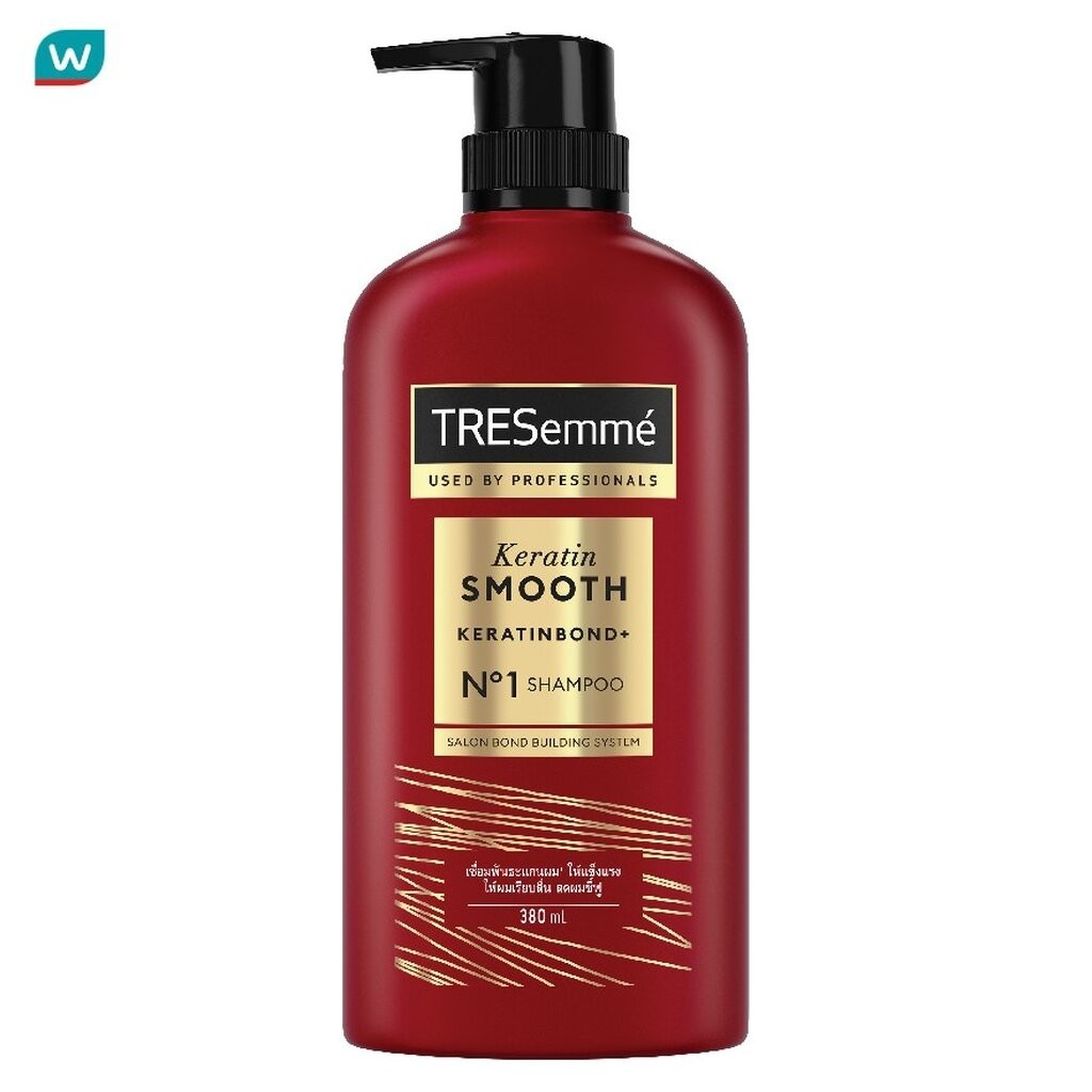 Tresemme เทรซาเม่ แชมพู เคราติน สมูท 380 มล. ยาสระผม แข็งแรง เรียบลื่น ลดผมชี้ฟู