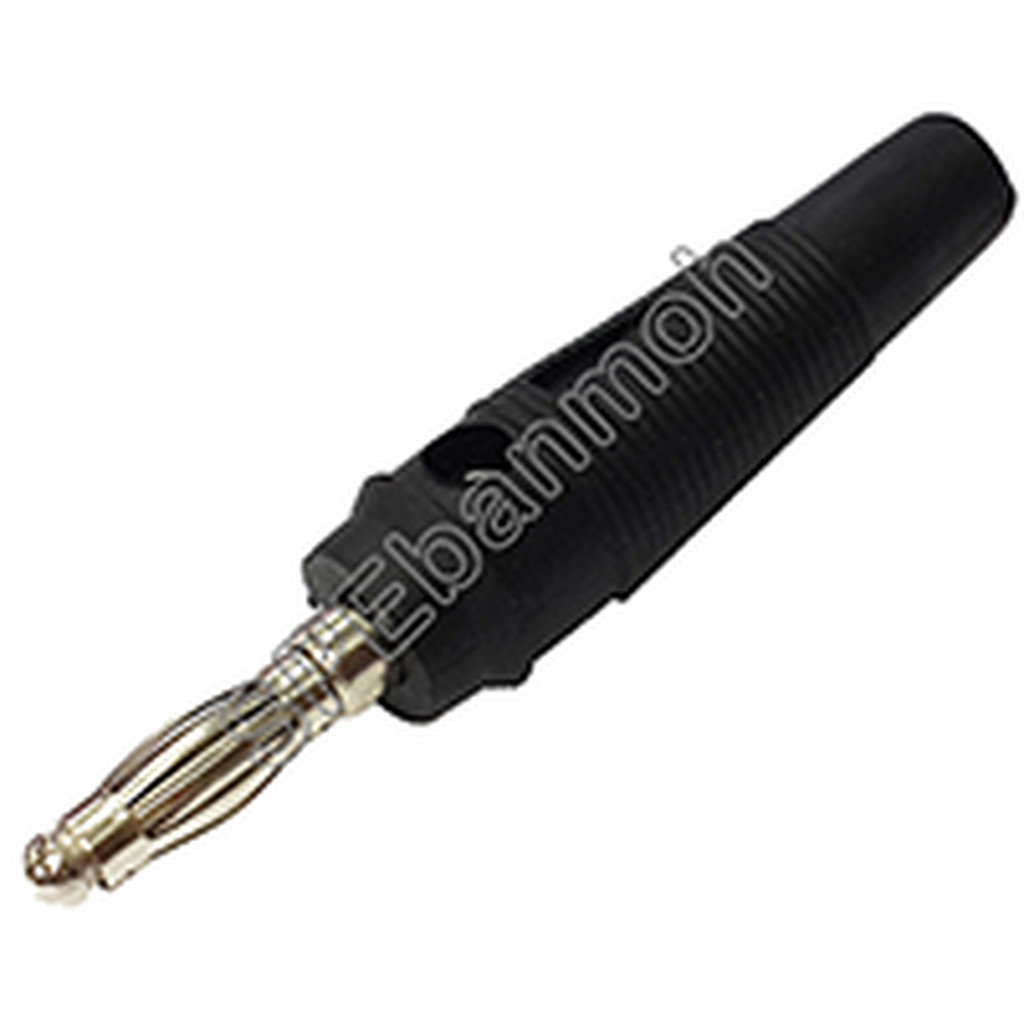 [ 5ชิ้น ] ปลั๊กกล้วย/บานานา BNN-004 (Banana plug nickel plate) นิกเกิล สีดำ / BLK