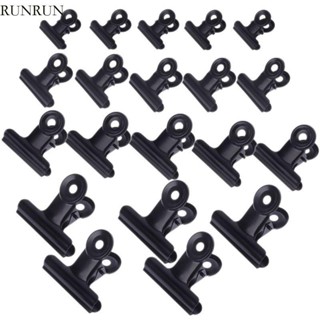 Run คลิปหนีบกระดาษ โลหะ สเตนเลส ลายตัวอักษร สีดํา 5 ชิ้น