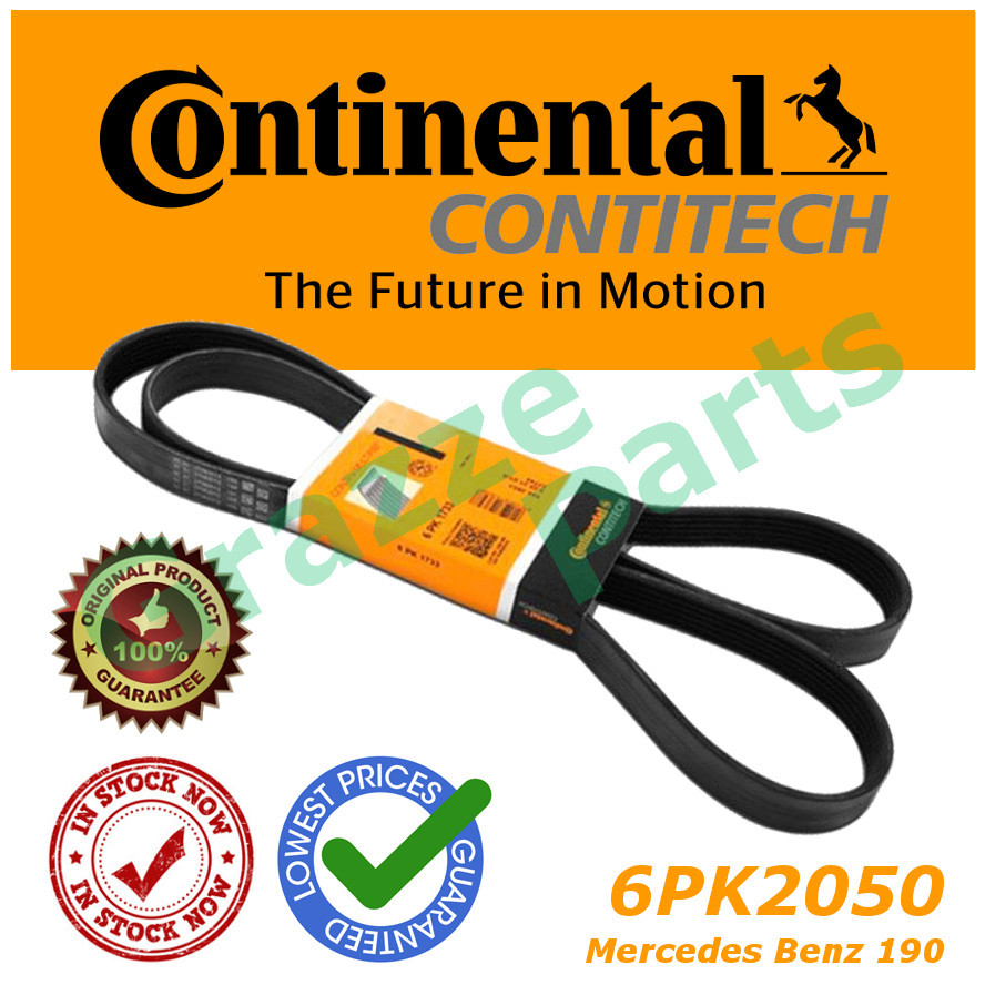 Continental Contitech Ribstar Rib Serpentine เข็มขัดพัดลม 6PK2050 สําหรับ Mercedes Benz 190 W201 D 2