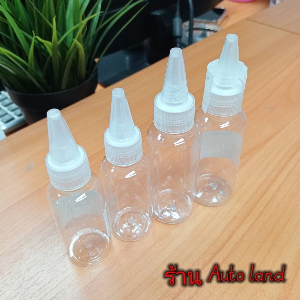 พร้อมส่ง ขวดบีบ ขวดปากแหลม สีใส แบบเติมได้ พกพาสะดวก ขนาด 30ml 50ml 100ml ราคา5ชิ้น/ชุด สินค้าในไทย