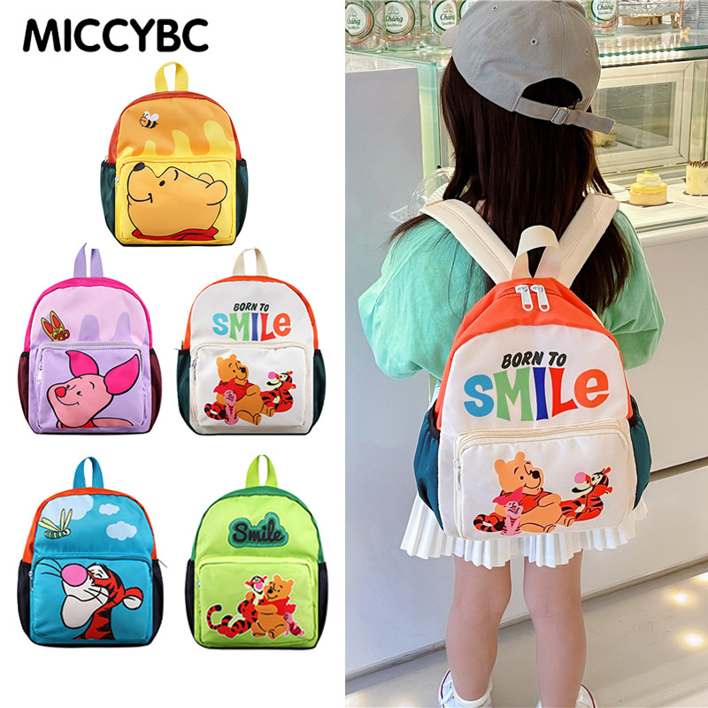 [MICCYBC] 3-6 ปี กระเป๋าเป้สะพายหลังสำหรับเด็ก กระเป๋าเป้สะพายหลัง ลายการ์ตูนหมี Winnie แฟชั่น สําหรับเด็กอนุบาล