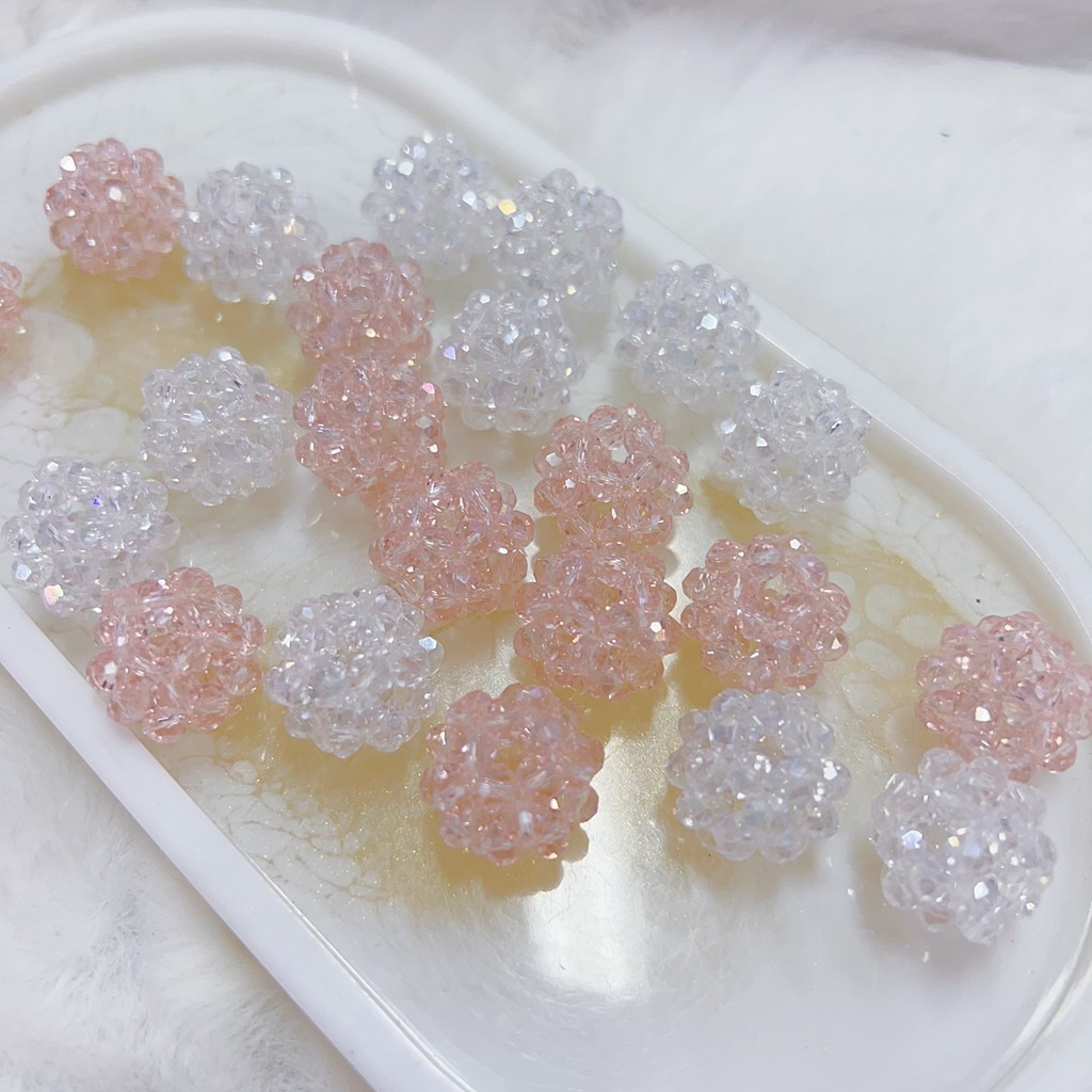 ลูกปัดคริสตัล ถักมือ หลายชั้น 16 มม. DIY อุปกรณ์เสริม
