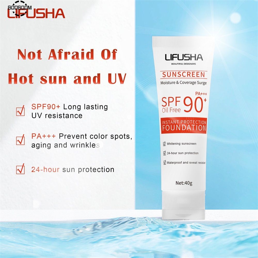 Lifusha ครีมกันแดดสีส้มครีมกันแดดกันน้ำ Face Body Arm Sun Protection Body Cream ไม่เหนียวเหนอะหนะ booboom