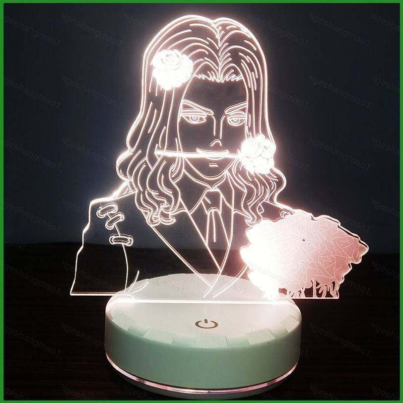 Mg โคมไฟกลางคืน LED รูปอนิเมะ Identity V Peter Ratri Luca Balsa 3D ชาร์จ USB สีรุ้ง