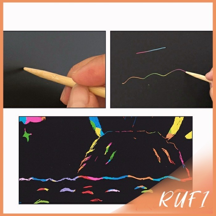 สมุดโน๊ตขูดสีรุ้งเล่มเล็กเกาหลี กระดาษวาดรูปสีสันสดใส พร้อมจัดส่ง children's picture book