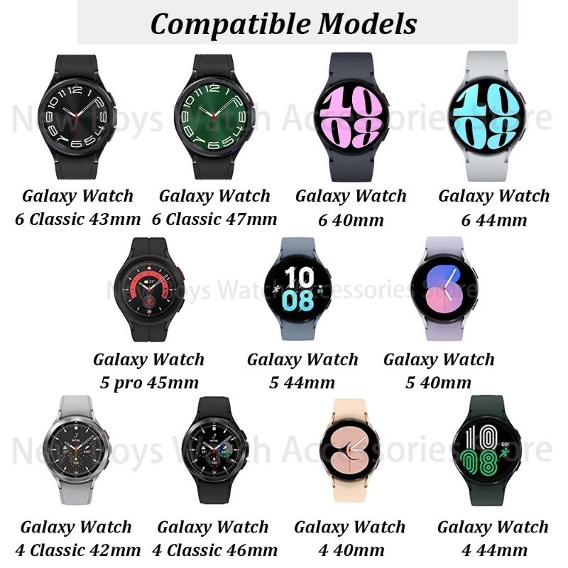 สายนาฬิกาข้อมือซิลิโคน ไม่มีรู สําหรับ Samsung Galaxy Watch 6 Classic 47 มม. 43 มม. 4/5/6 44 มม. 40 มม. Galaxy 5pro 45 มม. ราคา ถูกที่สุด ดีลบีเคเค แกลเลอรีภาพที่ 9