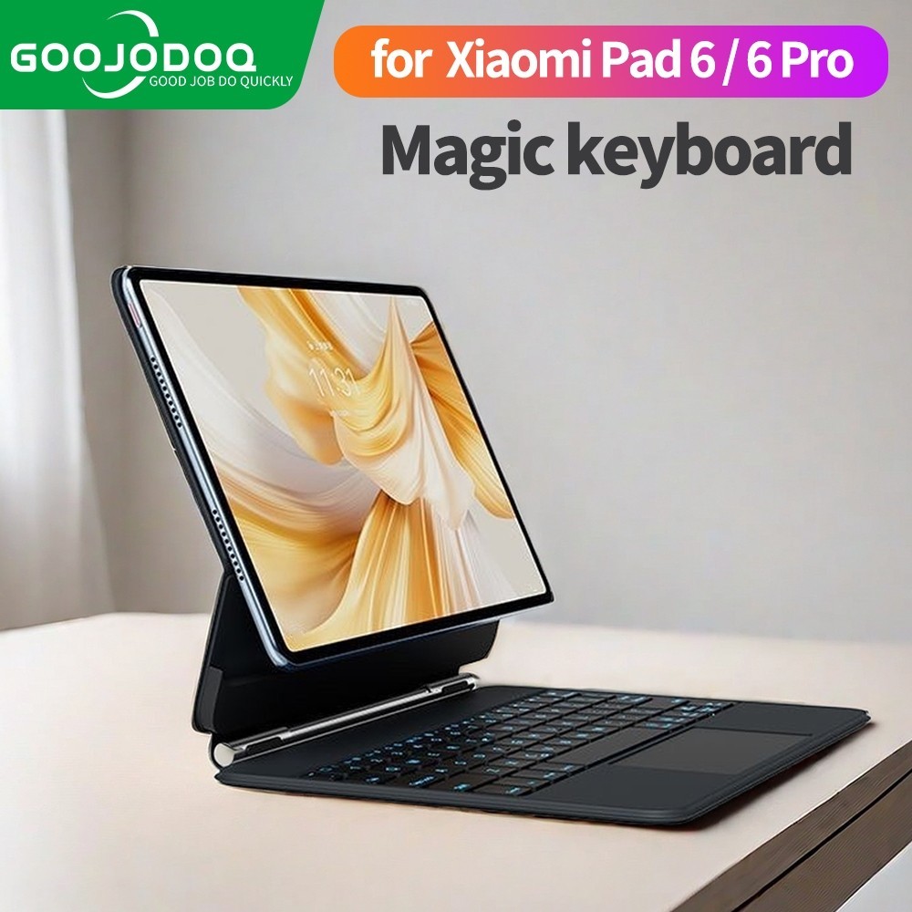 GOOJODOQ Keyboard for Xiaomi Pad 6 Pro Case Bluetooth Keyboard Wireless Magnetic Touchpad