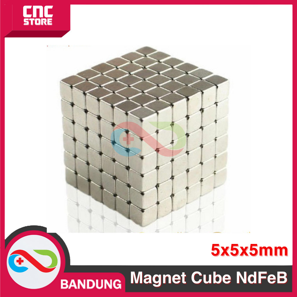 MAGNET NEODYMIUM NDFEB CUBE PERMANENT 5X5X5MM