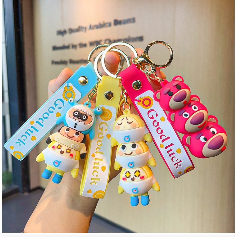 พวงกุญแจการ์ตูน Jenga  น่ารัก