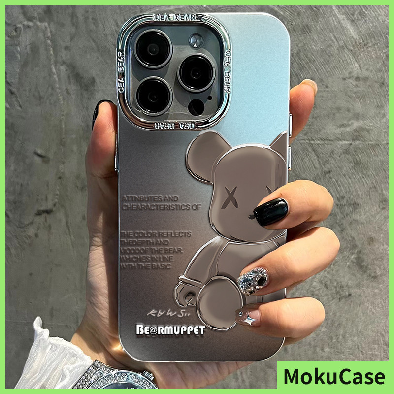 เคสไอโฟน 15/14/13/12/11 Pro max กันกระแทก Black Bearbrick สำหรับผู้ชาย Compatible Case iPhone 11,12,13,14,15,16,11PM,12PM,13PM,14PM,15PM,16PM,16Plus,X/Xs, XR,7 +,8Plus