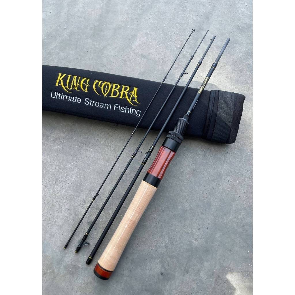 BPFNOV400 ลด10%  คันเบ็ด คัน​ Stream​ Black​Devil​ King​ Cobra​ 4​ ท่อน ยาว 4'8" เวท 2-6lb  Lure:1-6