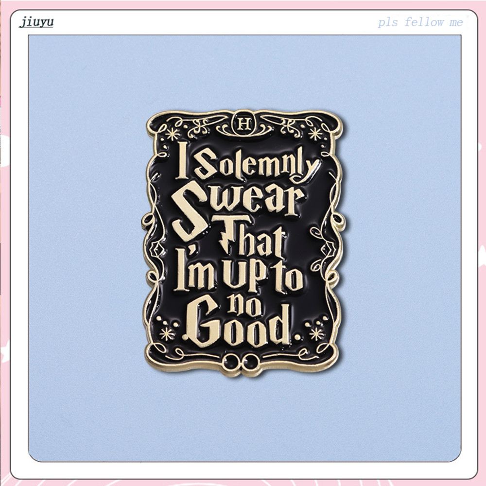 หมุดโลหะเคลือบ Magic Shield สำหรับสะสมและของขวัญ พร้อมลายเซ็นแฟชั่น I Solemnly Swear