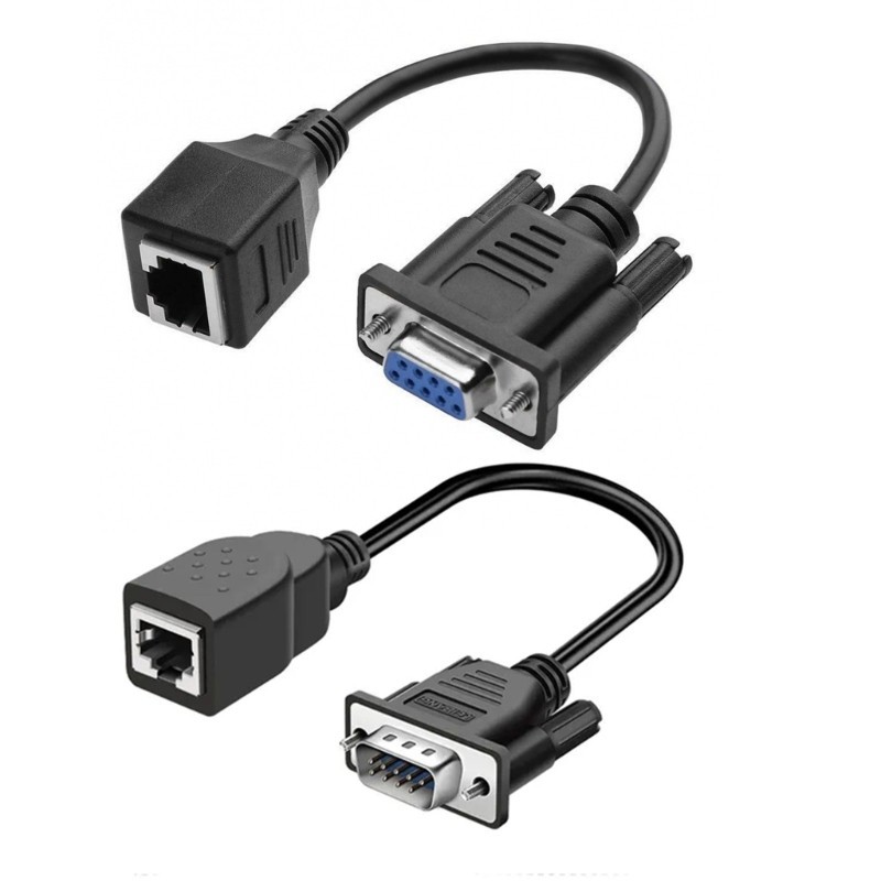 Kiss อเนกประสงค์ DB9 Extender DB9 ถึง RJ45 Extension Cable สําหรับการใช้งานต่างๆ