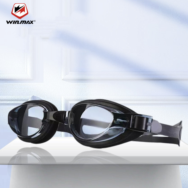 Winmax สายตาสั้น ป้องกันหมอก แว่นตาว่ายน้ํา สําหรับผู้ใหญ่ พร้อมกล่อง