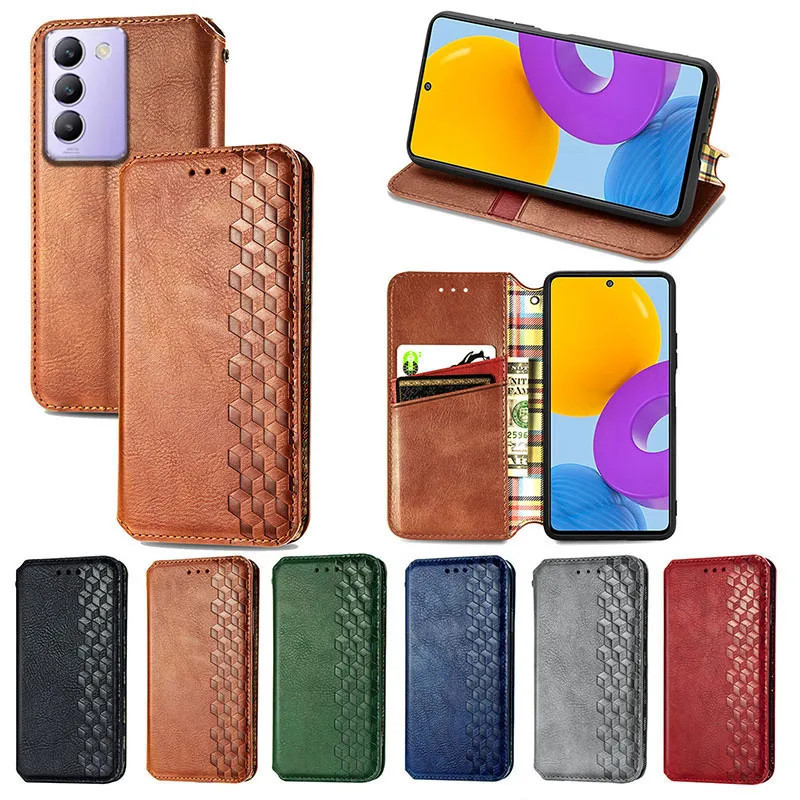 เคสโทรศัพท์มือถือหนัง ฝาพับแม่เหล็ก กันกระแทก พร้อมช่องใส่บัตร และขาตั้งวาง หรูหรา สําหรับ VivoY100 2024 Y100 Y03 Y28 Y 100 VIVOY03 VIVOY28 5G 2024