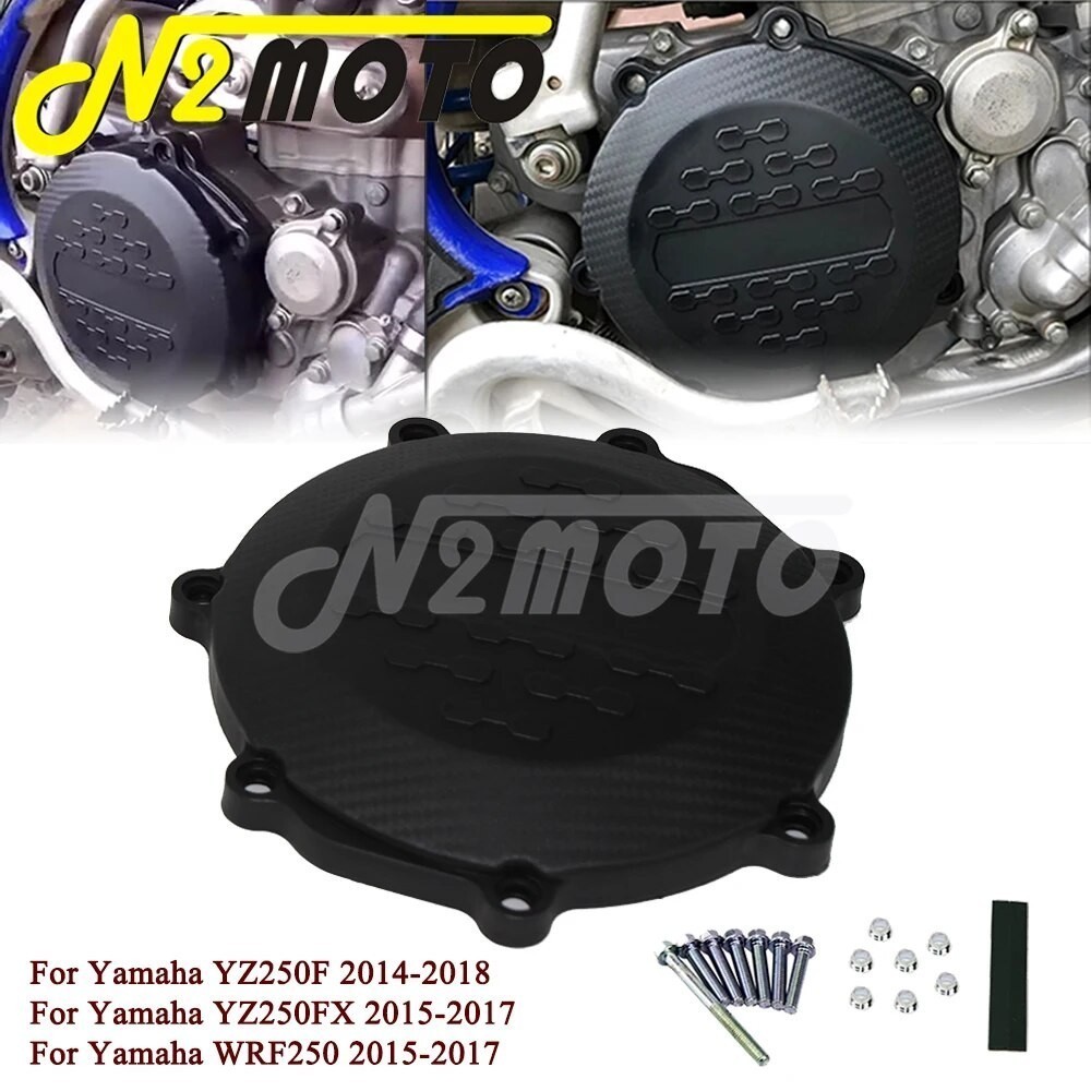 N2 Motorcycle Engine Clutch Cover Guard Case Black ABS Plastic Protection Casing For Yamaha YZ250FX 