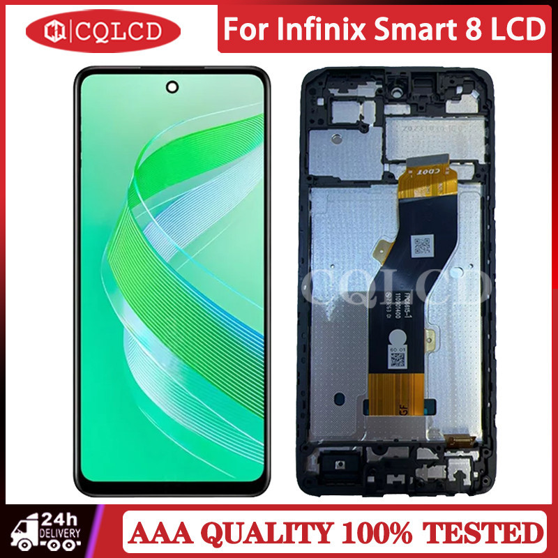 แผงหน้าจอสัมผัส LCD พร้อมกรอบ สําหรับ Infinix Smart 8 X6525