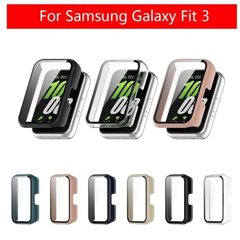 Samsungfit3 เคสในตัว และฟิล์มกระจกนิรภัย 9D เคสนาฬิกา สําหรับ Samsung Fit3 Fit 3 ป้องกันรอยขีดข่วน กันกระแทก สมาร์ทวอทช์ ป้องกันหน้าจอ