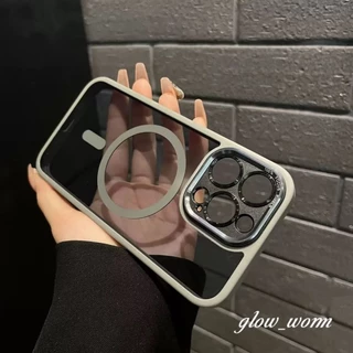 Magnetic PC Hard กรอบโลหะเคสโทรศัพท์สําหรับ iPhone 17 16 15 14 13 12 11 Pro Max Plus Air