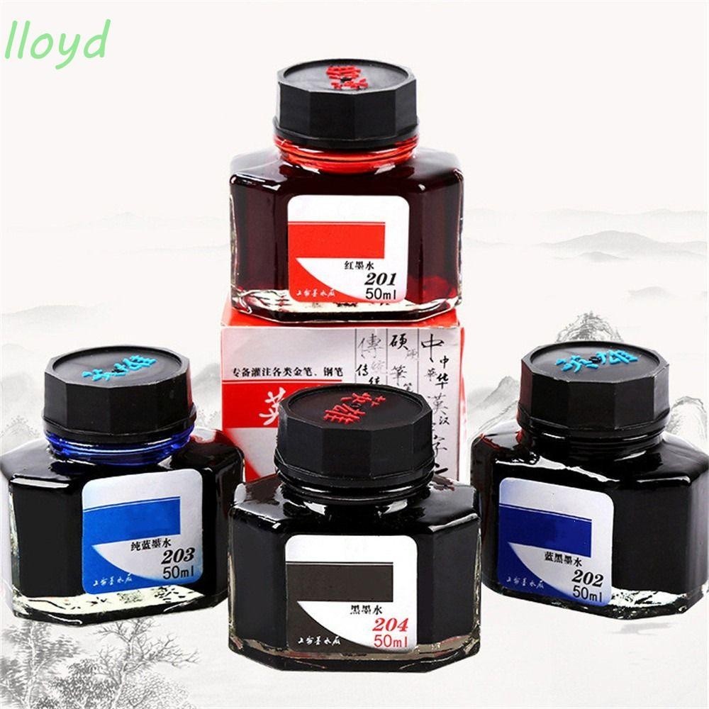 Lloyd หมึกเติมปากกาหมึกซึม 50 มล. สีแดง น้ําเงิน ดํา สําหรับนักเรียน