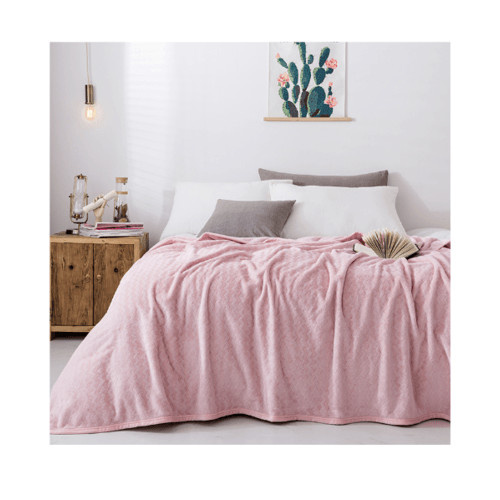 LOCAL789 TRUFFLE ESSENTIAL ผ้าห่ม FRIEDA รุ่น FR-01 150x200ซม. สีชมพู ร้านอยู่ในไทย