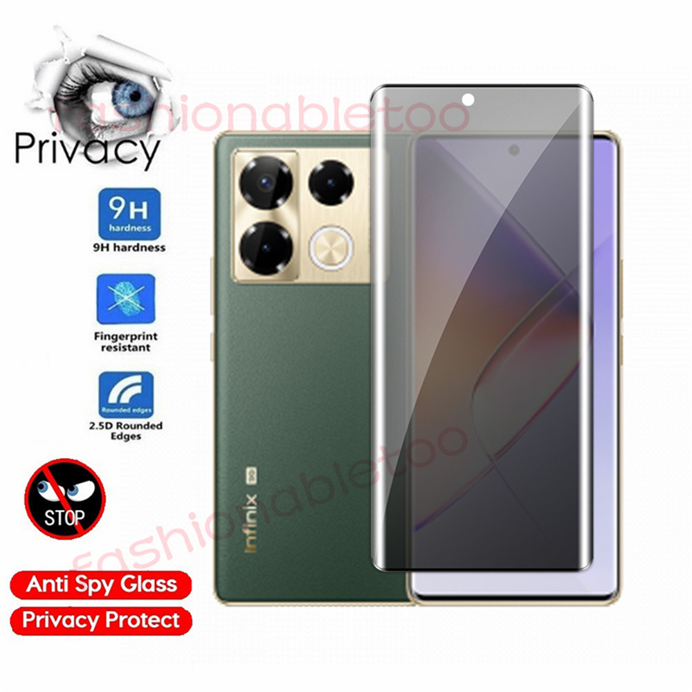 Anti-spy กระจกนิรภัยป้องกันฟิล์มสําหรับ Infinix หมายเหตุ 40 pro + 40pro + 40proplus 40X 40s Note40 pro Note40pro + Note40X Note40s X6851 X6850 X6853 4G 5G หน้าจอความเป็นส่วนตัวฟิล์มด้านหน้า